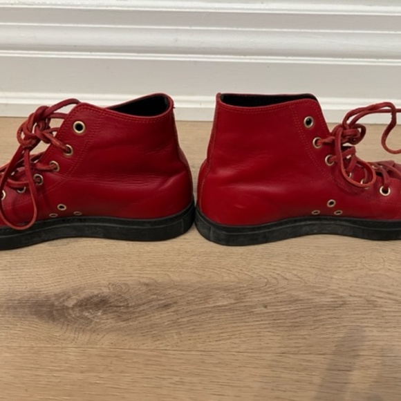 Gucci red leather high tops - Picture 6 of 11
